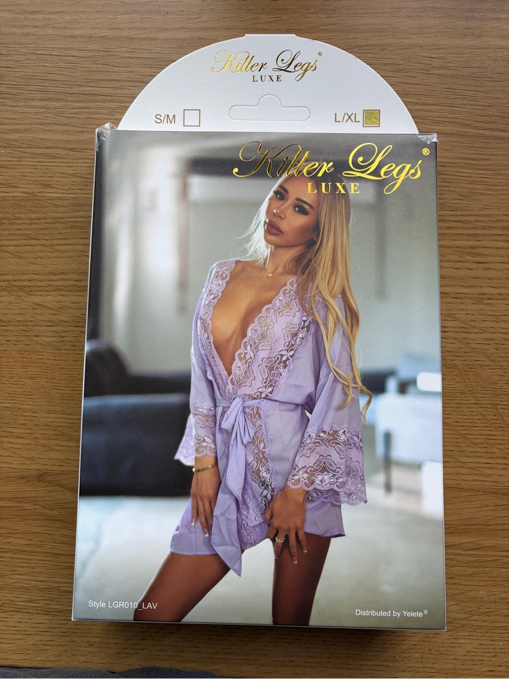 Luxe Lavender Lace Trim Robe